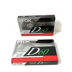 TDK D60 IEC/Type I Normal Position Audio Cassette Tape 60 Min - 1990 Vintage (2)